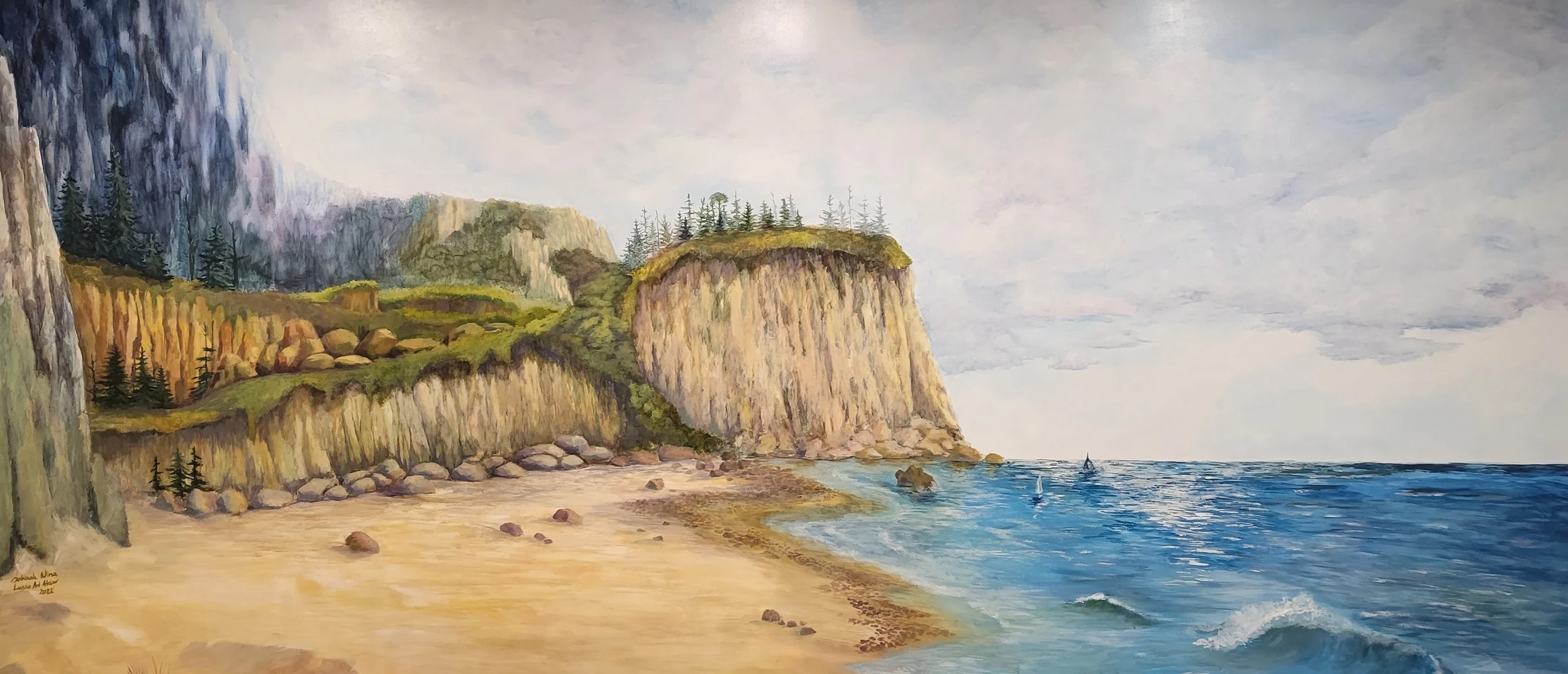 Mural nadmorskiego klifu dla Michała