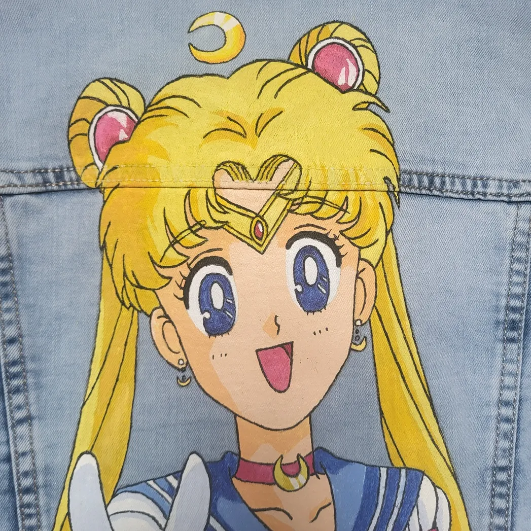 Kurtka jeansowa z motywami anime