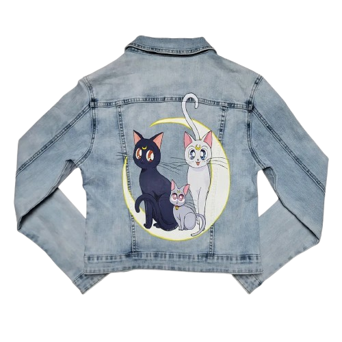 Kurtka jeansowa z motywami anime