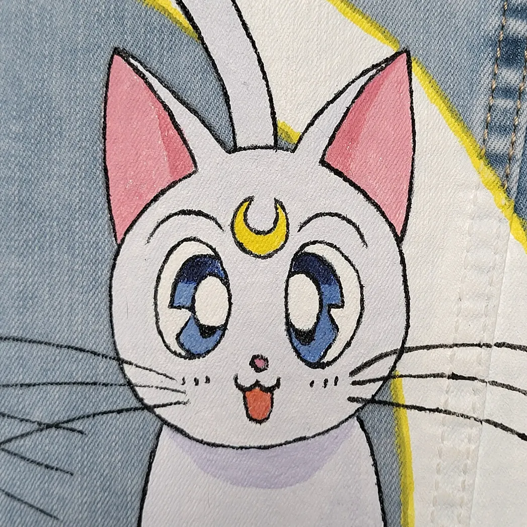 Kurtka jeansowa z motywami anime