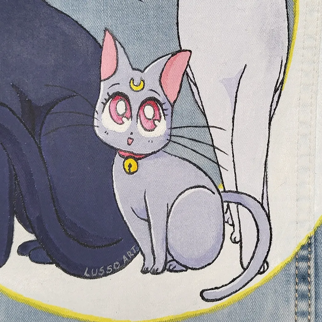 Kurtka jeansowa z motywami anime