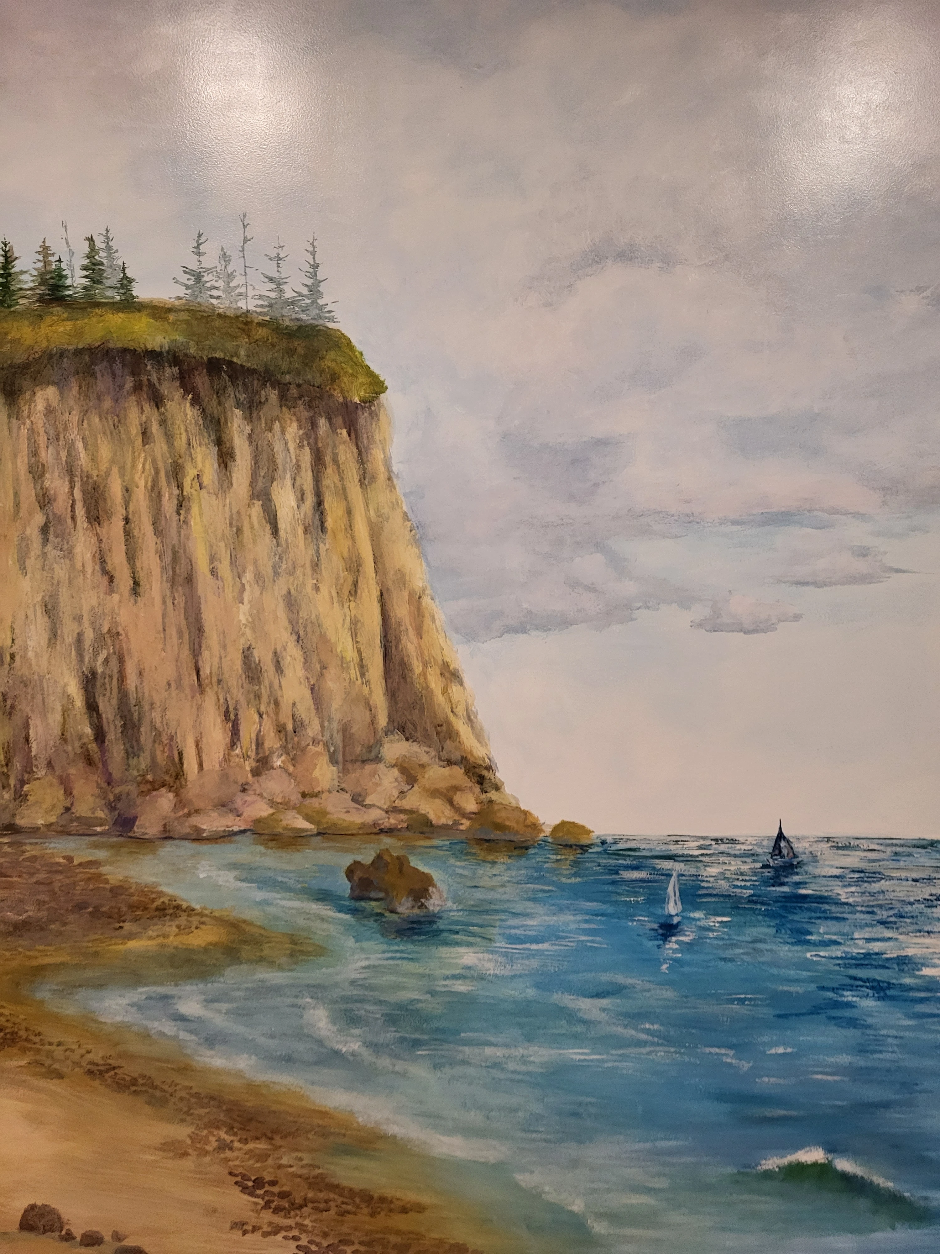 Mural nadmorskiego klifu dla Michała